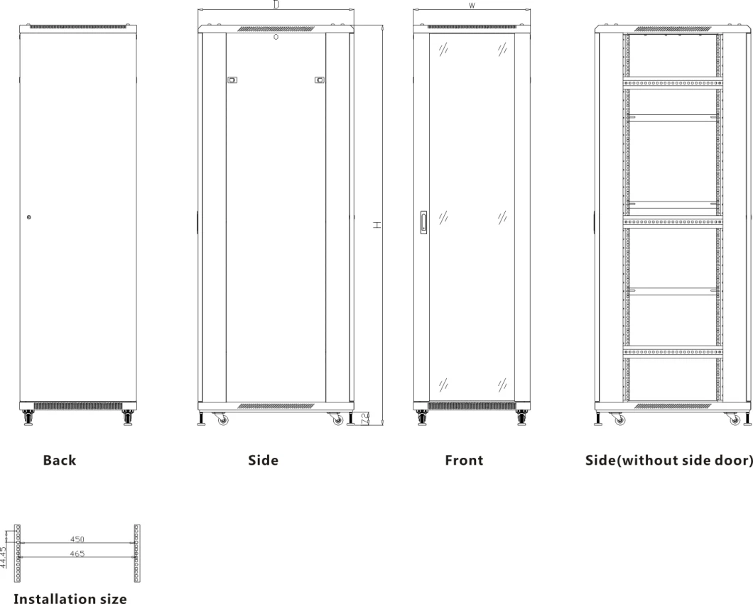 19 Inch Data Center Server Rack 42u Floor Standing Glass Door, Fllor Cabinet, Server Cabinet, Wall Mount Cabinet, Network Cabinet