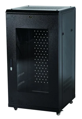 Corps en acier de porte en verre 19′′ Floor Standing 22u Network Server Rack Data Cabinet