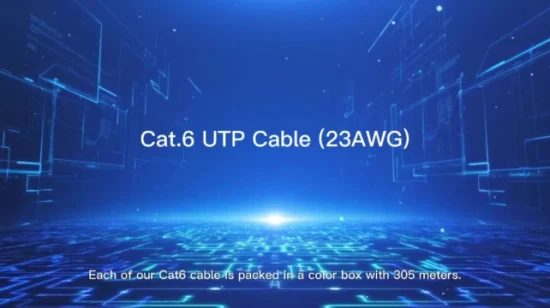 Câble LAN CAT6, câble de communication, câble Ethernet UTP, câble solide 4 paires, 305 m de câblage réseau Belden Panduit Commscope Nexan Siemon