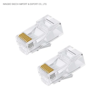 Prise modulaire UTP RJ45 CAT6 pour câble réseau LAN 8p8c 3 embouts (fourches) câble Ethernet connecteur à 8 broches à sertir