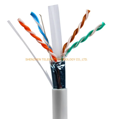 Fabricant leader Câbles Cat 6A Câble LAN FTP SFTP 23AWG 100% Cuivre 0.57mm PVC LSZH PE Veste F-Test